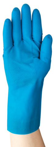 1 Pair Ansell Versatouch AlphaTec 87-195 Flocklined Latex Gloves Blue 